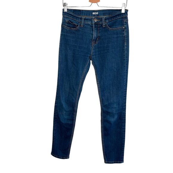 BDG Urban Outfitters Womens Dark Wash High Rise Cigarette Ankle Jeans 28W - Picture 1 of 12